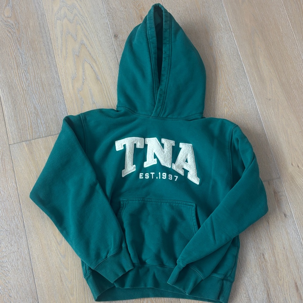 TNA Green Hoodie with White Logo